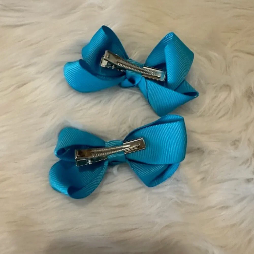 SET of Sky Blue Boutique Bows  7714  Handmade NWT Boutique
